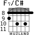 F7/C# for guitar - option 2