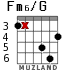 Fm6/G for guitar - option 4