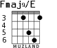 Fmaj9/E for guitar - option 4