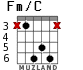 Fm/C for guitar - option 3