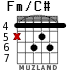 Fm/C# for guitar - option 2