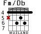 Fm/Db for guitar - option 2
