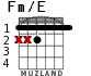 Fm/E for guitar - option 2