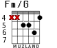 Fm/G for guitar - option 4