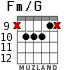 Fm/G for guitar - option 5