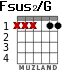 Fsus2/G for guitar - option 3