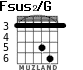 Fsus2/G for guitar - option 1