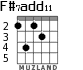 F#7add11 for guitar - option 2