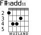 F#7add11 for guitar - option 3