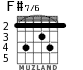 F#7/6 for guitar - option 1