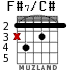 F#7/C# for guitar - option 2