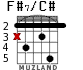 F#7/C# for guitar - option 3
