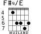F#9/E for guitar - option 3