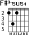 F#9-sus4 for guitar - option 3