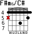 F#m6/C# for guitar - option 1