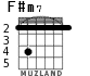 F#m7 for guitar - option 2