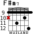F#m7 for guitar - option 9
