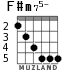 F#m75- for guitar - option 3