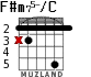 F#m75-/C for guitar - option 1
