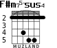F#m75-sus4 for guitar - option 5