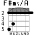 F#m7/A for guitar - option 3