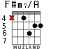 F#m7/A for guitar - option 4
