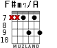 F#m7/A for guitar - option 9