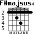 F#majsus4 for guitar - option 1