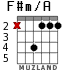 F#m/A for guitar - option 1
