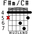 F#m/C# for guitar - option 2