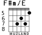 F#m/E for guitar - option 6