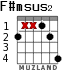 F#msus2 for guitar - option 1
