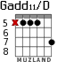 Gadd11/D for guitar - option 3