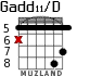 Gadd11/D for guitar - option 4