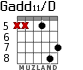 Gadd11/D for guitar - option 5