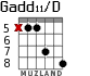 Gadd11/D for guitar - option 6