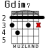 Gdim7 for guitar - option 3