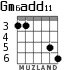 Gm6add11 for guitar - option 6