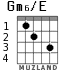 Gm6/E for guitar - option 3