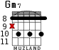 Gm7 for guitar - option 6