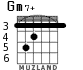 Gm7+ for guitar - option 1