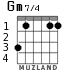 Gm7/4 for guitar - option 1