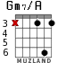 Gm7/A for guitar - option 3