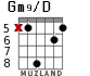 Gm9/D for guitar - option 2