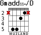 Gmadd11+/D for guitar - option 2