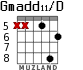 Gmadd11/D for guitar - option 3