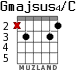 Gmajsus4/C for guitar - option 2