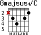 Gmajsus4/C for guitar - option 3