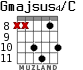 Gmajsus4/C for guitar - option 6