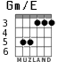 Gm/E for guitar - option 3